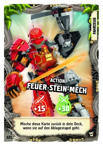 NINJAGO Trading Card Game (German) Series 6 (Next Level) - # 121 Action Feuer-Stein-Mech