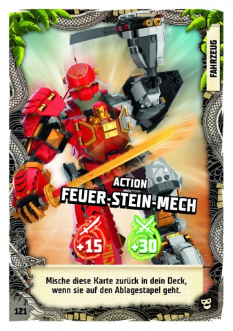 NINJAGO Trading Card Game (German) Series 6 (Next Level) - # 121 Action Feuer-Stein-Mech