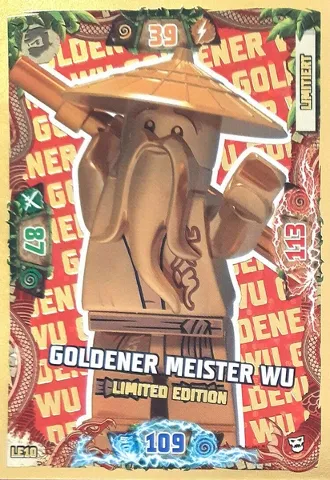 NINJAGO Trading Card Game (German) Series 6 (Next Level) - # LE10 Goldener Meister Wu Limited Edition