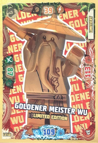 NINJAGO Trading Card Game (German) Series 6 (Next Level) - # LE10 Goldener Meister Wu Limited Edition