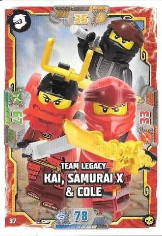 NINJAGO Trading Card Game (German) Series 6 - # 37 Team Legacy Kai, Samurai X & Cole