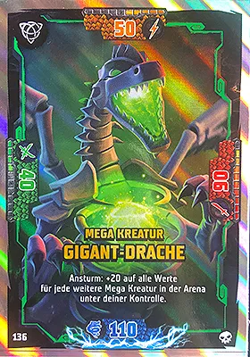 NINJAGO Trading Card Game (German) Series 6 - # 136 Mega Kreature Gigant-Drache