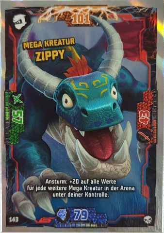 NINJAGO Trading Card Game (German) Series 6 - # 143 Mega Kreatur Zippy