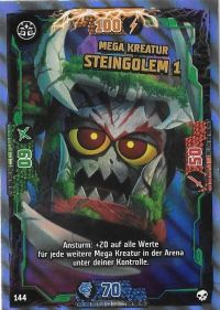 NINJAGO Trading Card Game (German) Series 6 - # 144 Mega Kreatur Steingolem 1