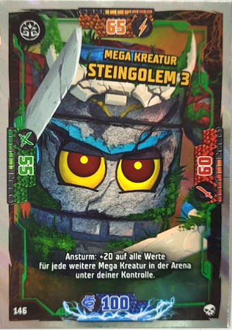 NINJAGO Trading Card Game (German) Series 6 - # 146 Mega Kreatur Steingolem 3