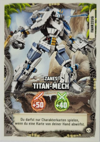 NINJAGO Trading Card Game (German) Series 6 - # 211 Zanes Titan-Mech