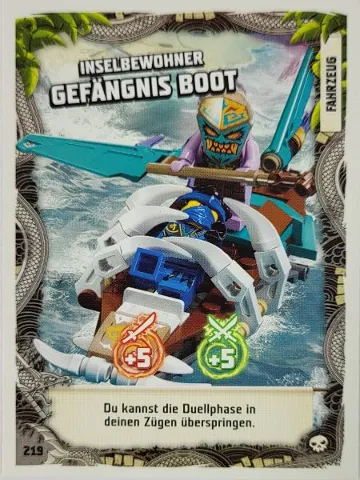 NINJAGO Trading Card Game (German) Series 6 - # 219 Inselbewohner Gefängnis Boot