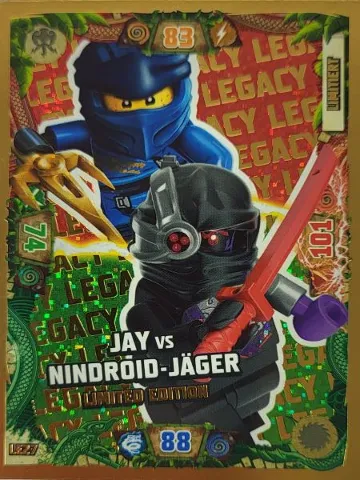 NINJAGO Trading Card Game (German) Series 6 - # LE27 Jay vs Nindroid-Jäger Limited Edition