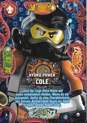 NINJAGO Trading Card Game (German) Series 7 (Next Level) - # 3 Hydro Power Cole