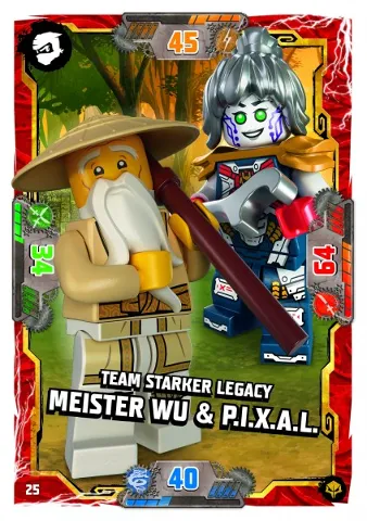NINJAGO Trading Card Game (German) Series 7 (Next Level) - # 25 Team Starker Legacy Meister Wu & P.I.X.A.L.