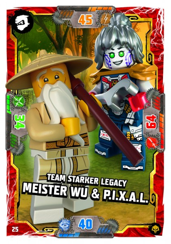 NINJAGO Trading Card Game (German) Series 7 (Next Level) - # 25 Team Starker Legacy Meister Wu & P.I.X.A.L.