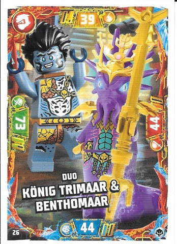 NINJAGO Trading Card Game (German) Series 7 (Next Level) - # 26 Duo König Trimaar & Benthomaar