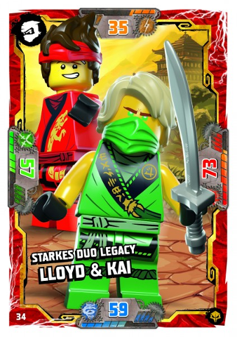 NINJAGO Trading Card Game (German) Series 7 (Next Level) - # 34 Starkes Duo Legacy Lloyd & Kai