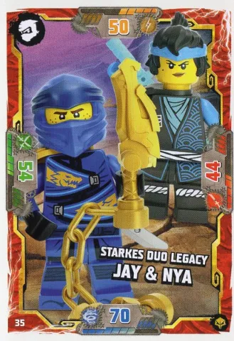 NINJAGO Trading Card Game (German) Series 7 (Next Level) - # 35 Starkes Duo Legacy Jay & Nya