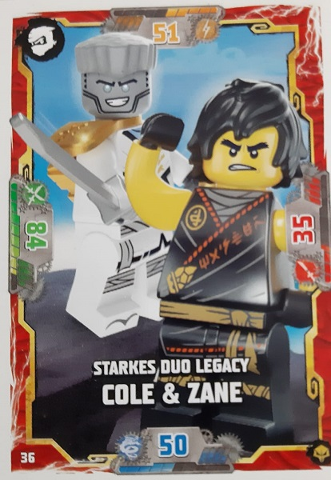 NINJAGO Trading Card Game (German) Series 7 (Next Level) - # 36 Starkes Duo Legacy Cole & Zane