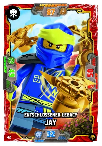 NINJAGO Trading Card Game (German) Series 7 (Next Level) - # 42 Entschlossener Legacy Jay