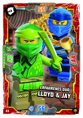 NINJAGO Trading Card Game (German) Series 7 (Next Level) - # 43 Erfahrenes Duo Lloyd & Jay