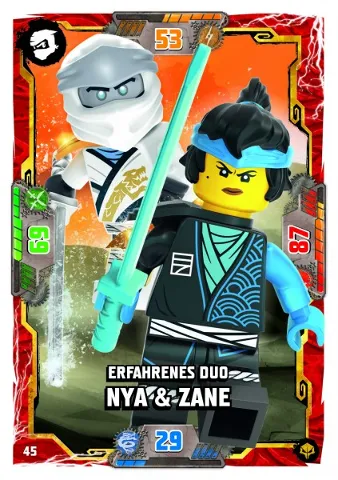 NINJAGO Trading Card Game (German) Series 7 (Next Level) - # 45 Erfahrenes Duo Nya & Zane