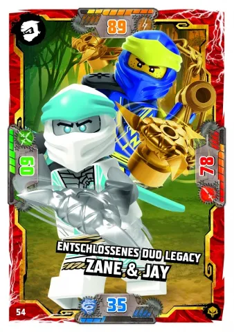 NINJAGO Trading Card Game (German) Series 7 (Next Level) - # 54 Entschlossenes Duo Legacy Zane & Jay