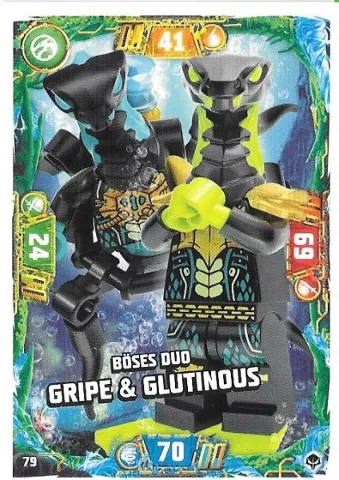 NINJAGO Trading Card Game (German) Series 7 (Next Level) - # 79 Böses Duo Gripe & Glutinous