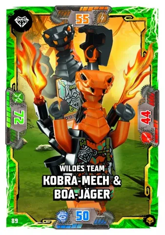 NINJAGO Trading Card Game (German) Series 7 (Next Level) - # 89 Wildes Team Kobra-Mech & Boa-Jäger