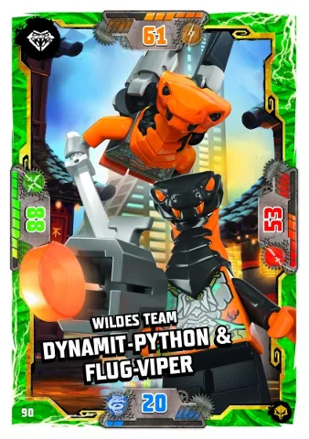 NINJAGO Trading Card Game (German) Series 7 (Next Level) - # 90 Wildes Team Dynamit-Python & Flug-Viper