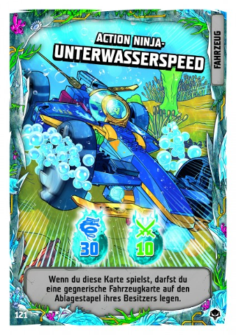 NINJAGO Trading Card Game (German) Series 7 (Next Level) - # 121 Action Ninja-Unterwasserspeed