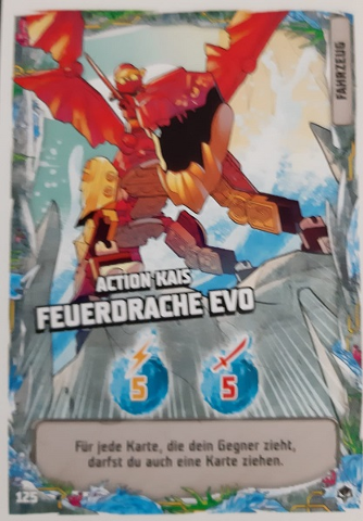 NINJAGO Trading Card Game (German) Series 7 (Next Level) - # 125 Action Kais Feuerdrache EVO