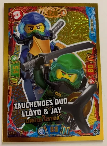 NINJAGO Trading Card Game (German) Series 7 (Next Level) - # LE16 Tauchendes Duo Lloyd & Jay Limited Edition