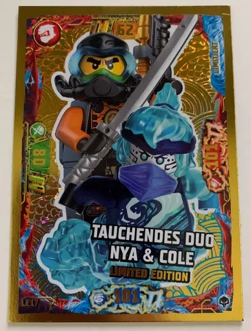 NINJAGO Trading Card Game (German) Series 7 (Next Level) - # LE17 Tauchendes Duo Nya & Cole Limited Edition