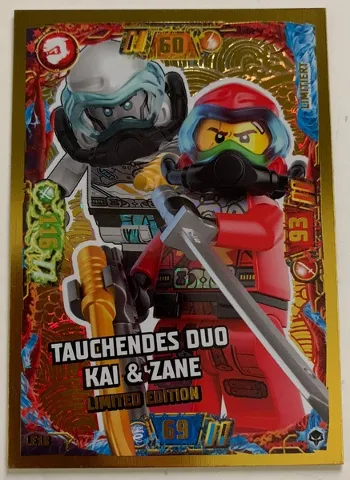 NINJAGO Trading Card Game (German) Series 7 (Next Level) - # LE18 Tauchendes Duo Kai & Zane Limited Edition