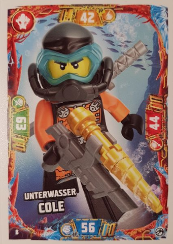 NINJAGO Trading Card Game (German) Series 7 - # 8 Unterwasser Cole
