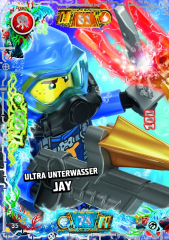 NINJAGO Trading Card Game (German) Series 7 - # 35 Ultra Unterwasser Jay