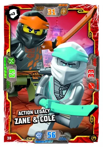 NINJAGO Trading Card Game (German) Series 7 - # 38 Action Legacy Zane & Cole
