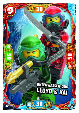 NINJAGO Trading Card Game (German) Series 7 - # 42 Unterwasser-Duo Lloyd & Kai