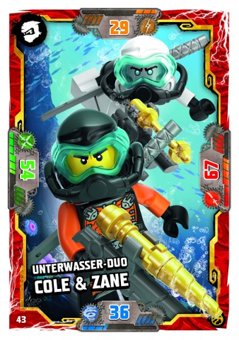 NINJAGO Trading Card Game (German) Series 7 - # 43 Unterwasser-Duo Cole & Zane