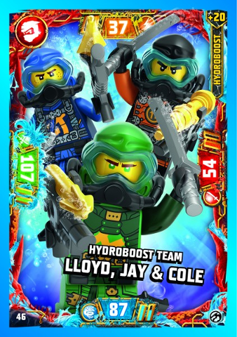 NINJAGO Trading Card Game (German) Series 7 - # 46 Hydroboost Team Lloyd, Jay & Cole