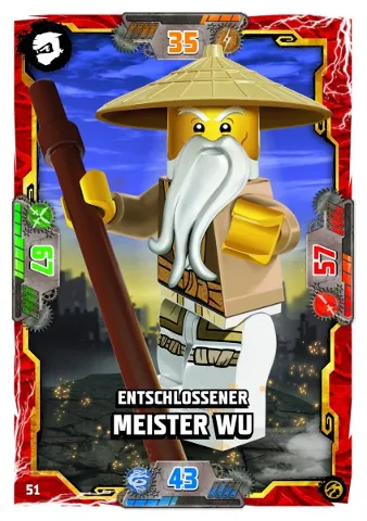 NINJAGO Trading Card Game (German) Series 7 - # 51 Entschlossener Meister Wu