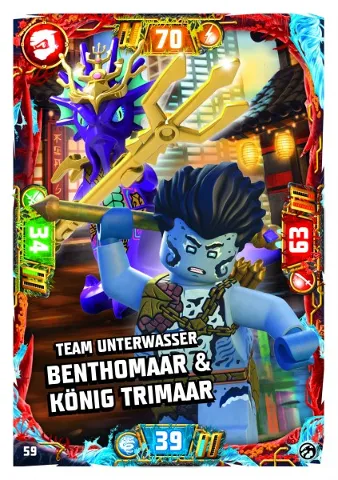 NINJAGO Trading Card Game (German) Series 7 - # 59 Team Unterwasser Benthomaar & König Trimaar