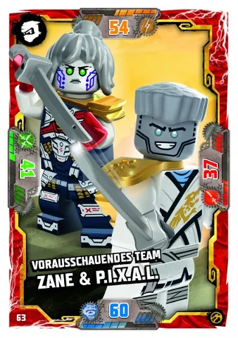 NINJAGO Trading Card Game (German) Series 7 - # 63 Vorausschauendes Team Zane & P.I.X.A.L.