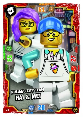 NINJAGO Trading Card Game (German) Series 7 - # 71 Ninjago City Team Hai & Mei