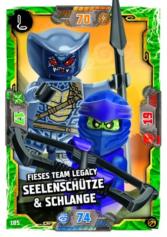 NINJAGO Trading Card Game (German) Series 7 - # 105 Fieses Team Legacy Seelenschütze & Schlange