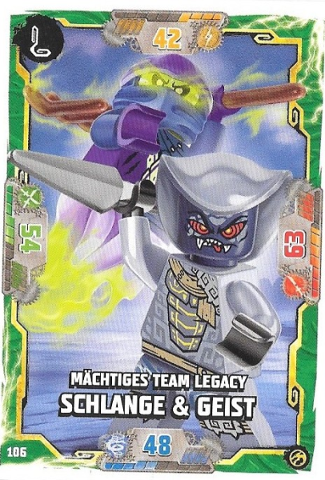 NINJAGO Trading Card Game (German) Series 7 - # 106 Mächtiges Team Legacy Schlange & Geist