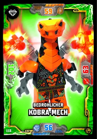 NINJAGO Trading Card Game (German) Series 7 - # 118 Bedrohlicher Kobra-Mech