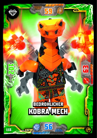 NINJAGO Trading Card Game (German) Series 7 - # 118 Bedrohlicher Kobra-Mech