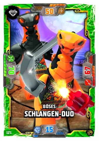 NINJAGO Trading Card Game (German) Series 7 - # 121 Böses Schlangen-Duo
