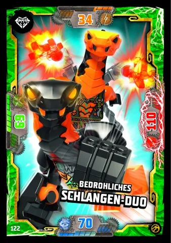 NINJAGO Trading Card Game (German) Series 7 - # 122 Bedrohliches Schlangen-Duo