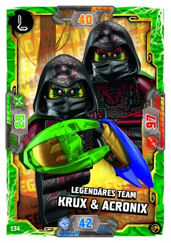 NINJAGO Trading Card Game (German) Series 7 - # 134 Legendäres Team Krux & Acronix