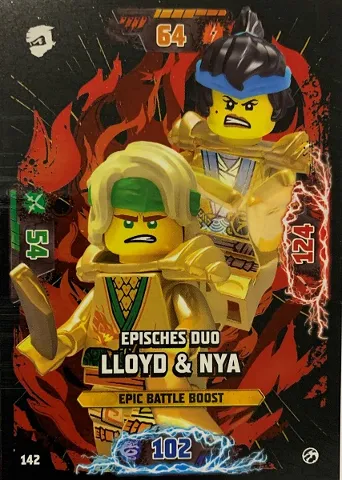 NINJAGO Trading Card Game (German) Series 7 - # 142 Episches Duo Lloyd & Nya