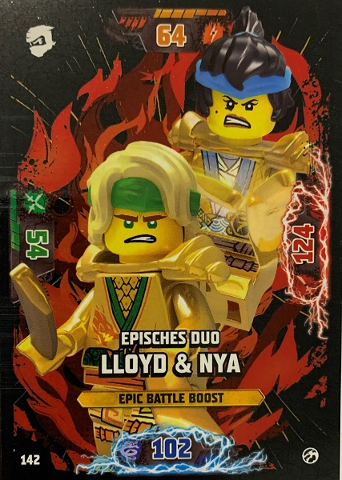 NINJAGO Trading Card Game (German) Series 7 - # 142 Episches Duo Lloyd & Nya